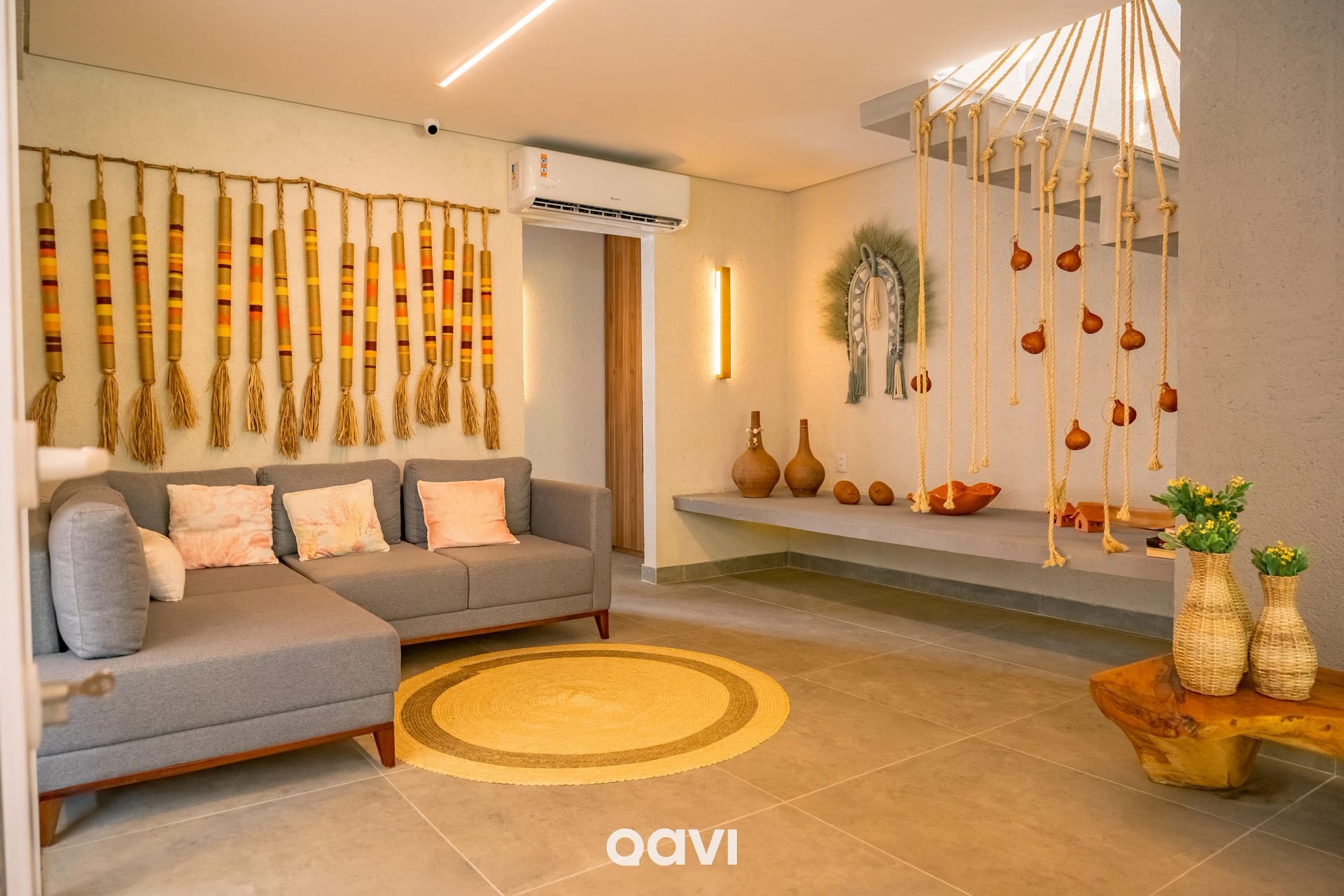 Sala de Estar — Casa com Piscina em Cond Beira Mar Milagres Qavi