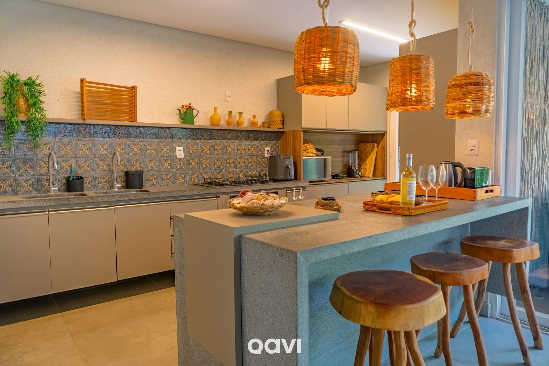 Cozinha ou kitnet — Casa com Piscina em Cond Beira Mar Milagres Qavi