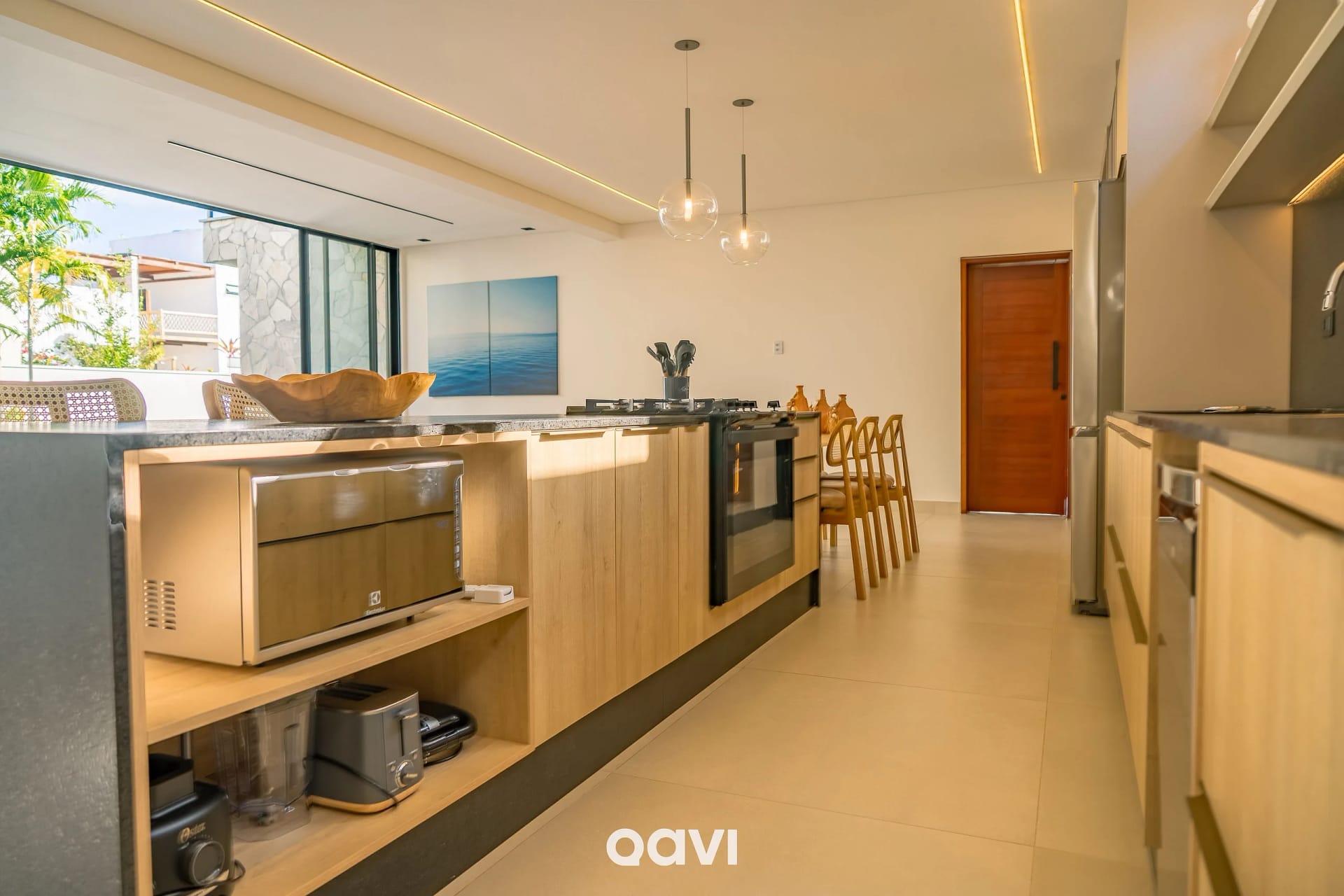 Kitchen or kitchenette — Casa Luxo com Piscina e Jacuzzi em Gostoso by Qavi