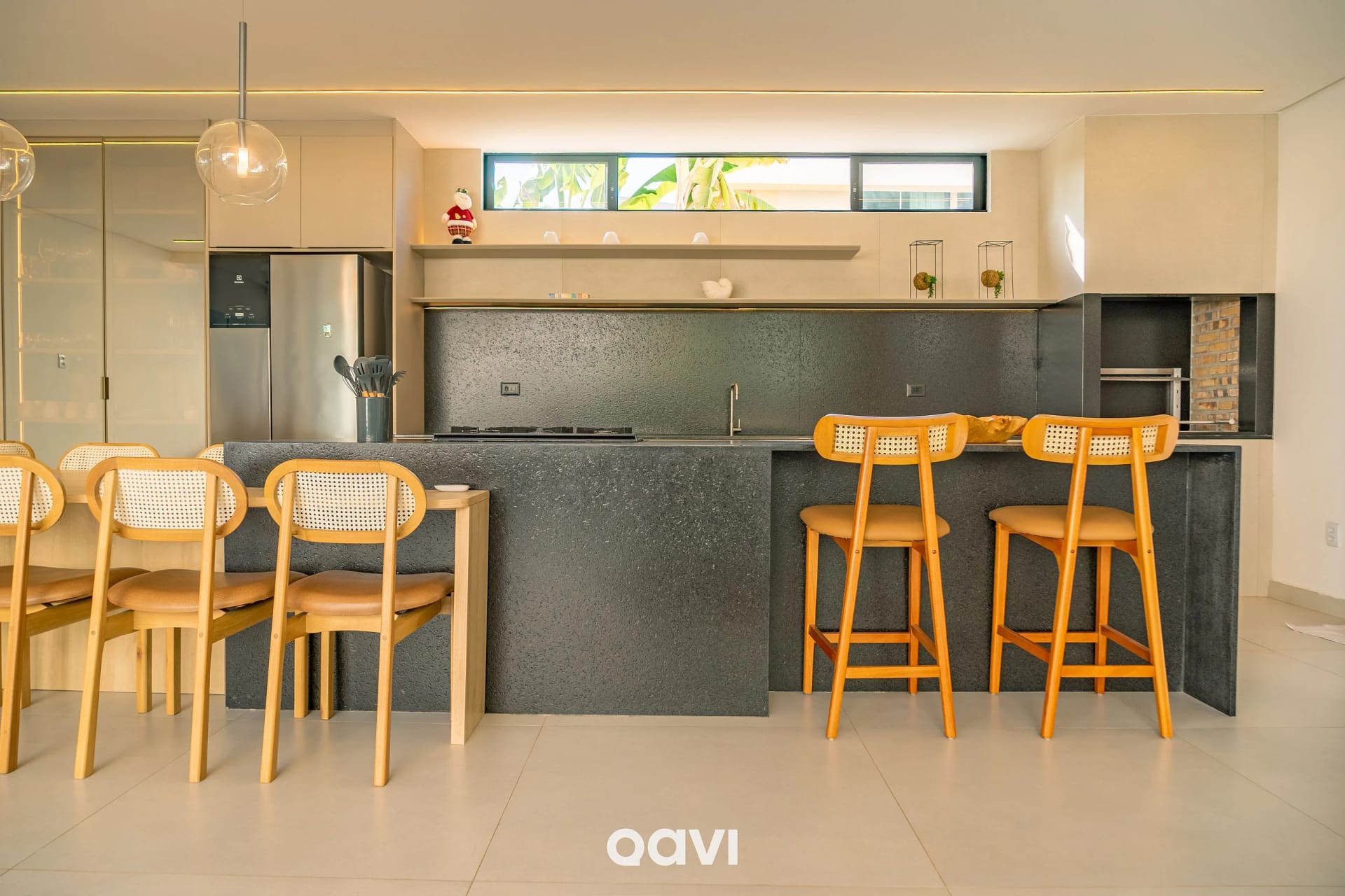 Kitchen or kitchenette — Casa Luxo com Piscina e Jacuzzi em Gostoso by Qavi
