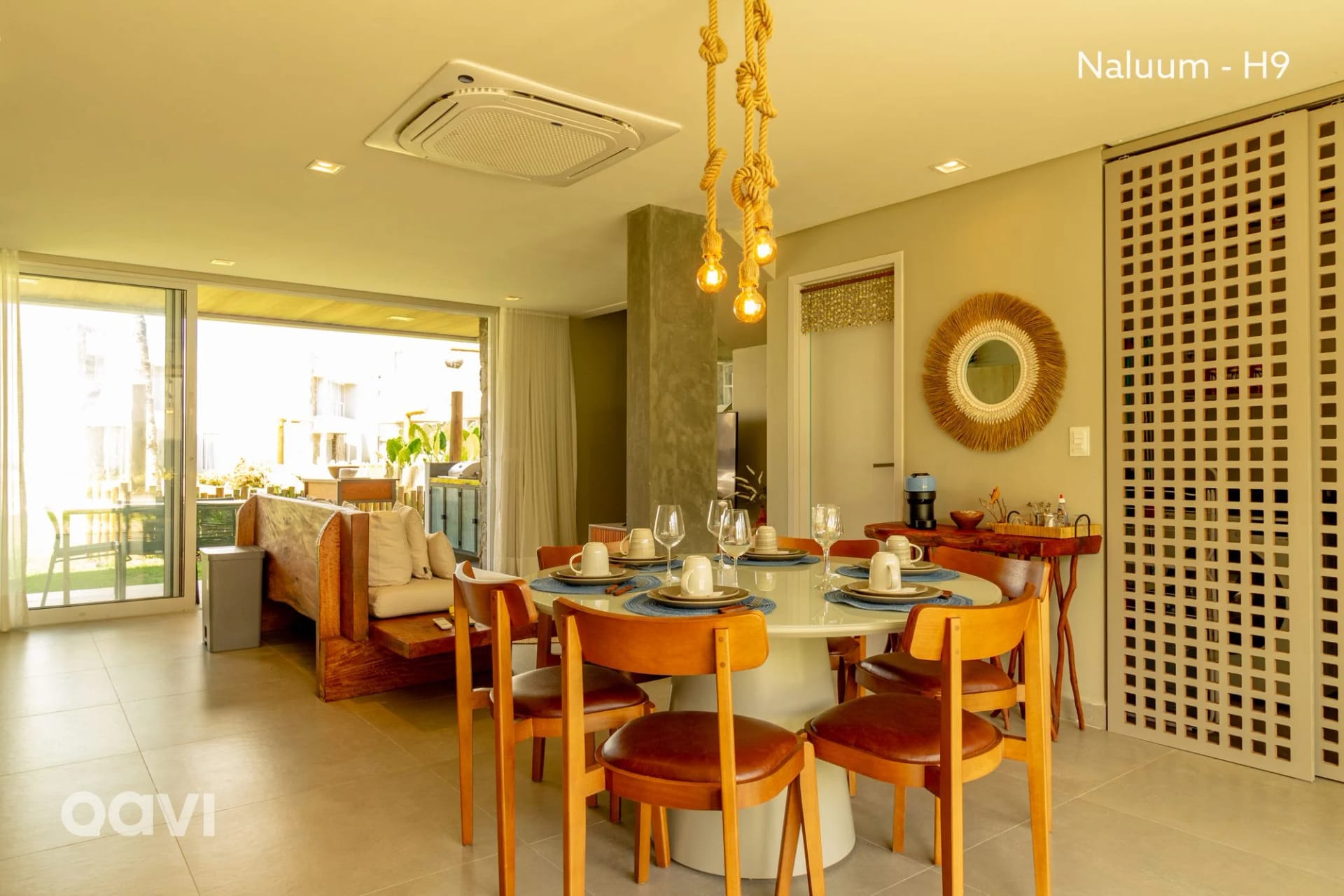 Dining area — Casa Anamá em condomínio Naluum by Qavi