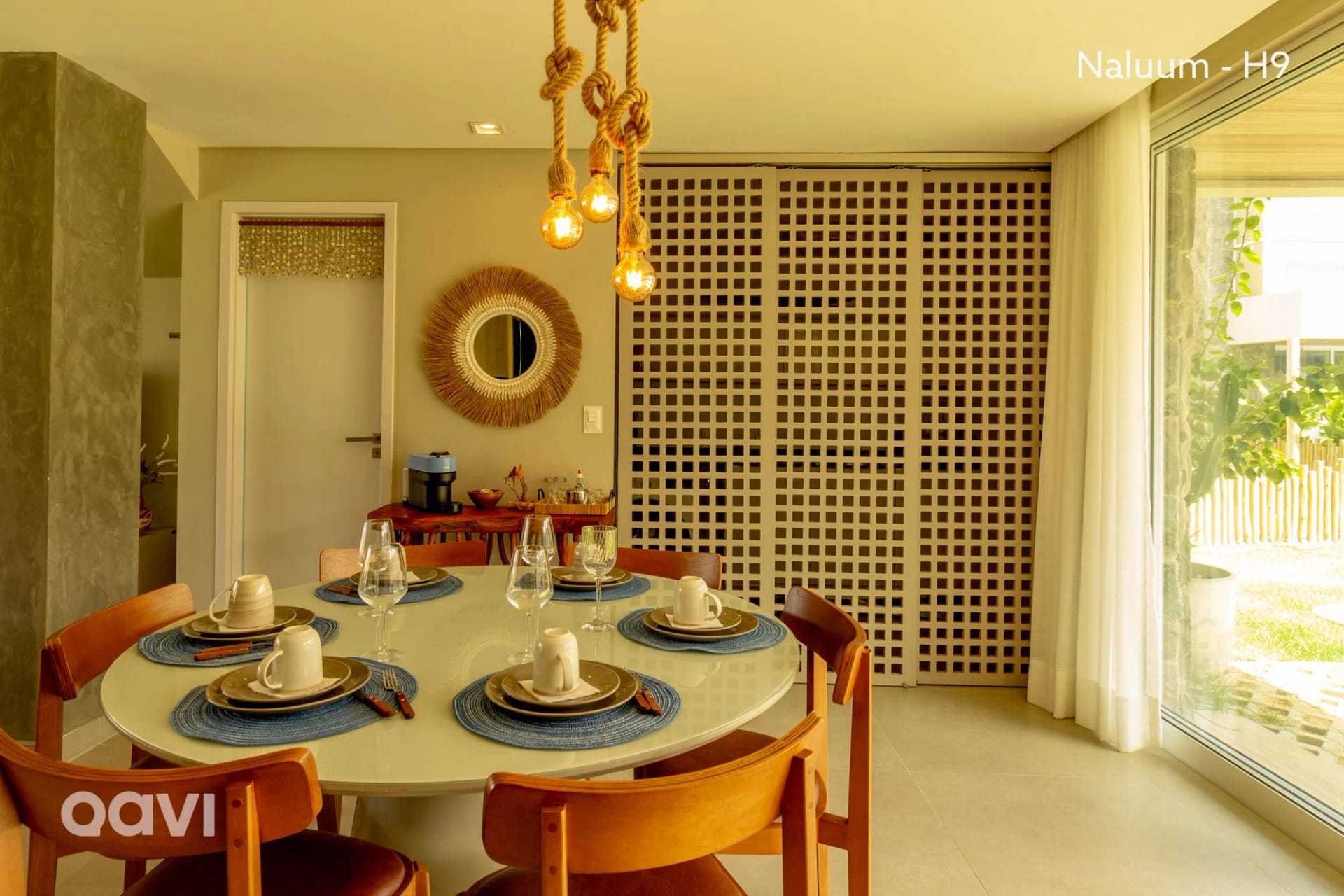 Dining area — Casa Anamá em condomínio Naluum by Qavi