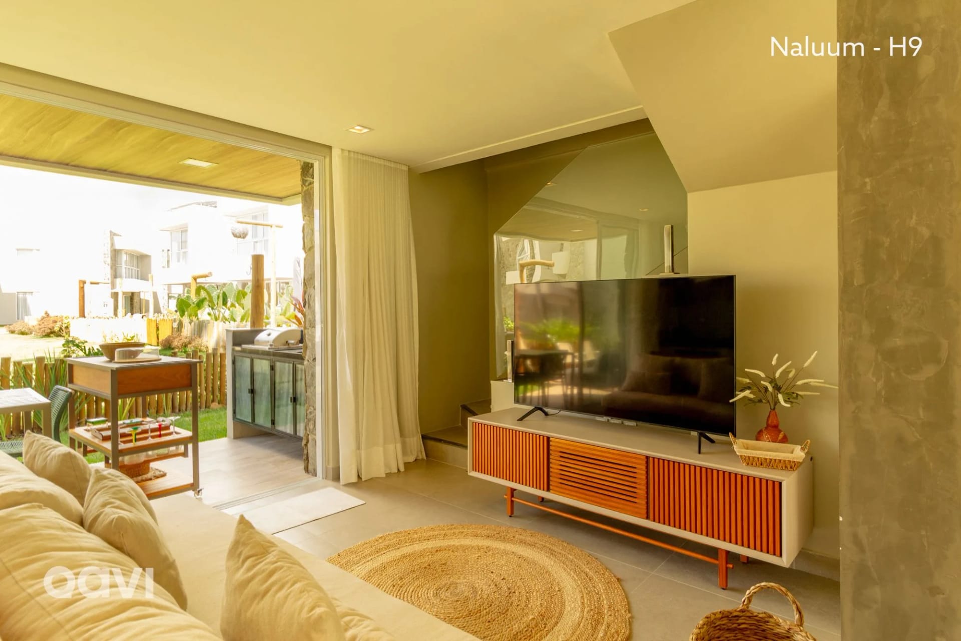Communal lounge / TV room — Casa Anamá em condomínio Naluum by Qavi