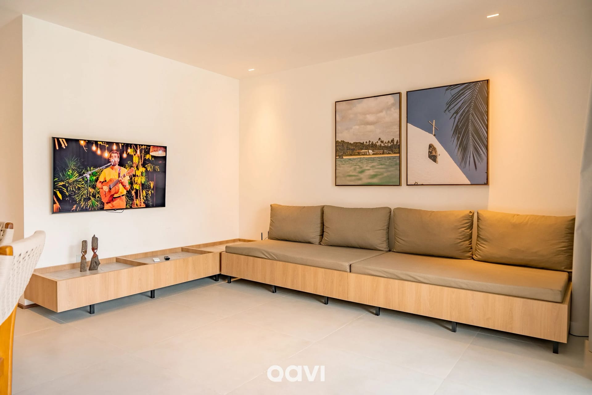 Sala de Estar — Apartamento na Praia de Tatuamunha by Qavi