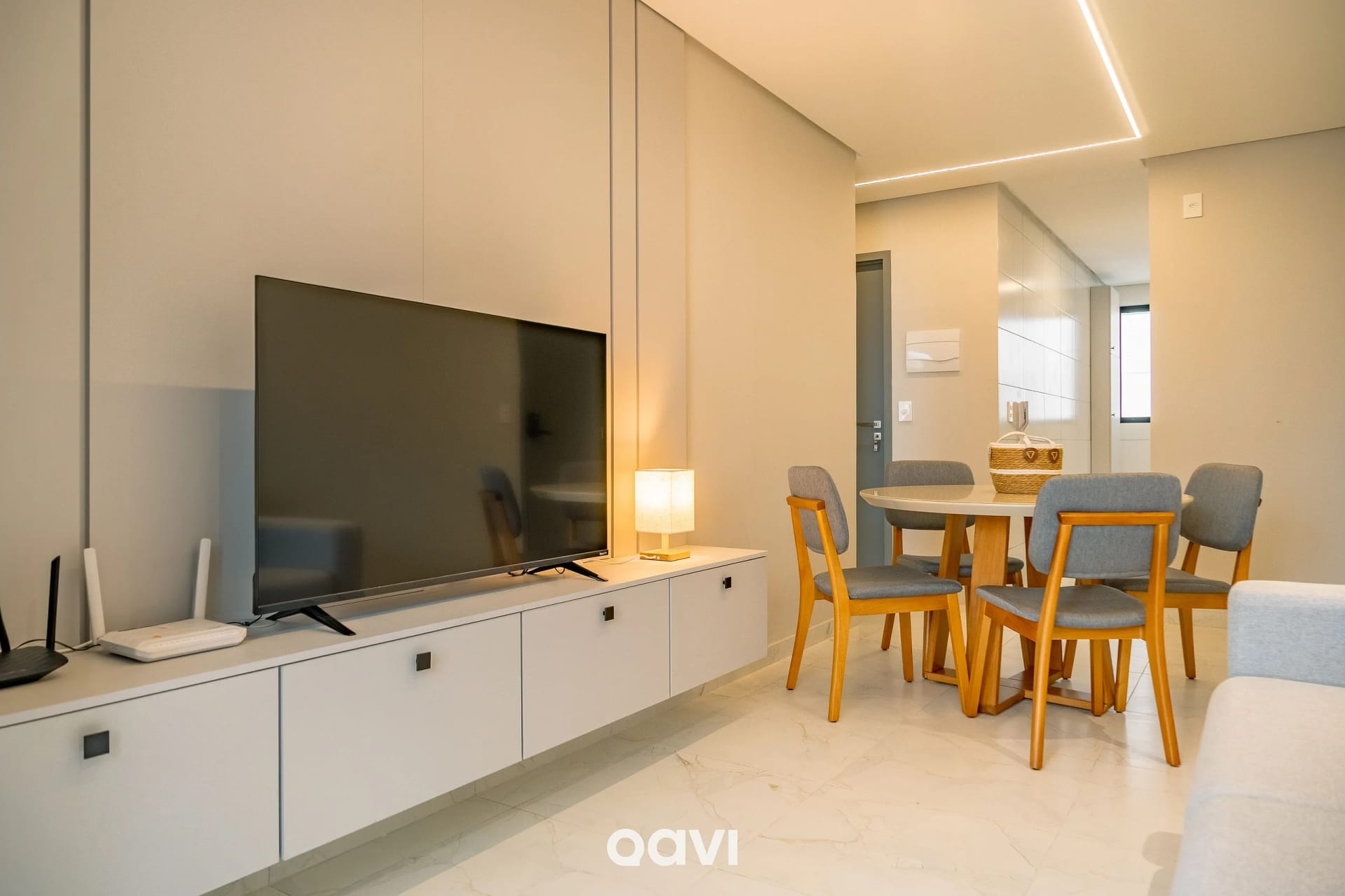 Sala de Estar — Apartamento com Varanda Mindset Manaíra by Qavi