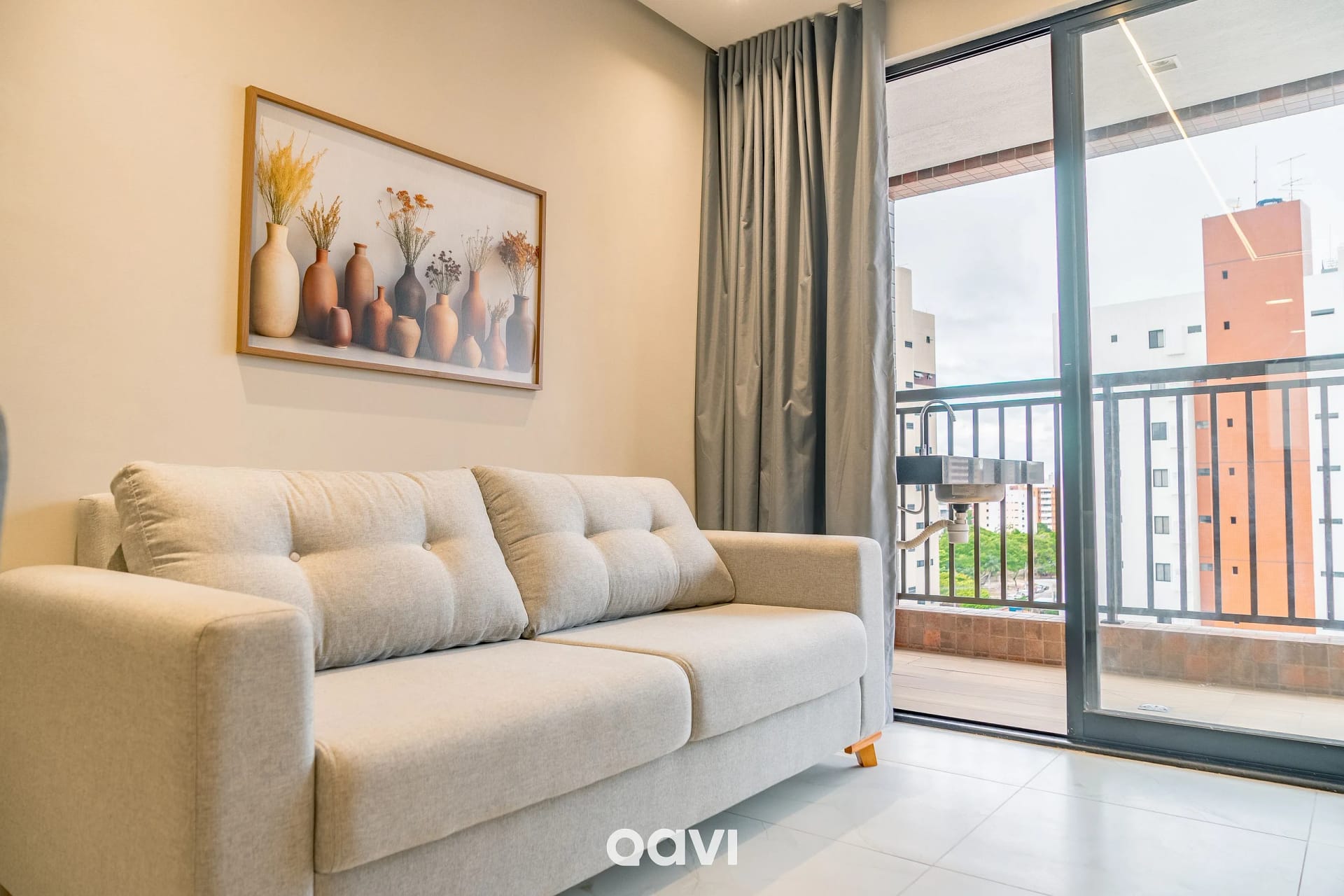 Sala de Estar — Apartamento com Varanda Mindset Manaíra by Qavi