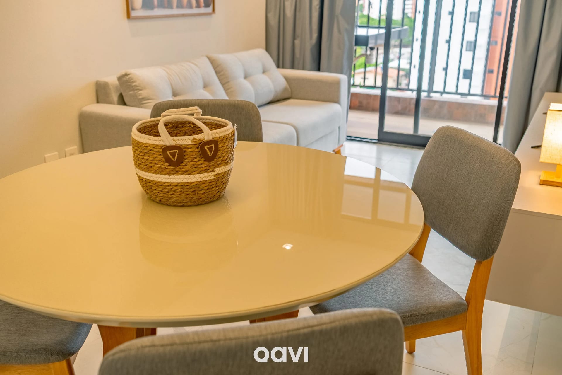 Sala de Estar — Apartamento com Varanda Mindset Manaíra by Qavi