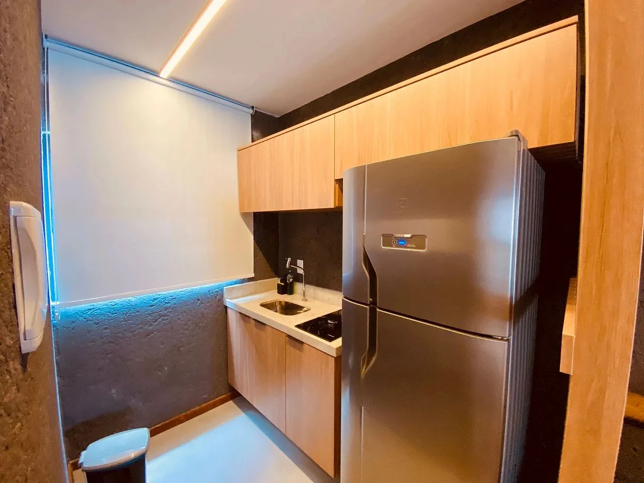Cocina o kitnet — Studio Varanda Manatee em Milagres by Qavi
