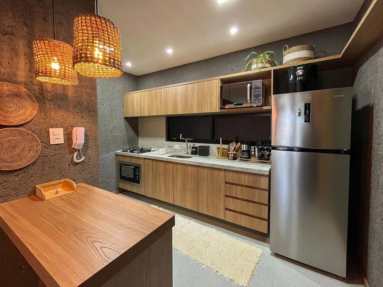 Cocina o kitnet — Apartamento Varanda Manatee em Milagres by Qavi