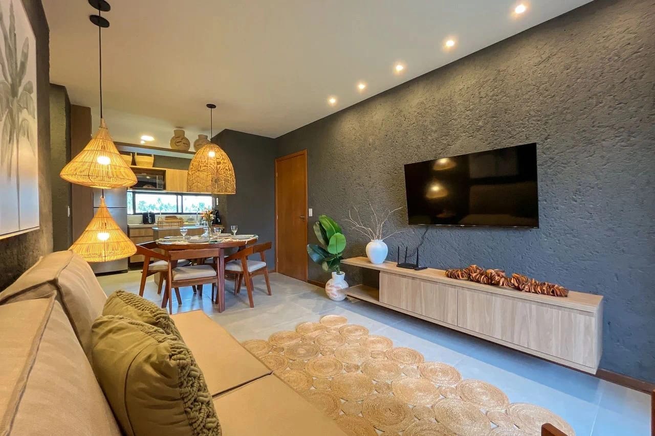 Sala de Estar — Apartamento Varanda Manatee em Milagres by Qavi