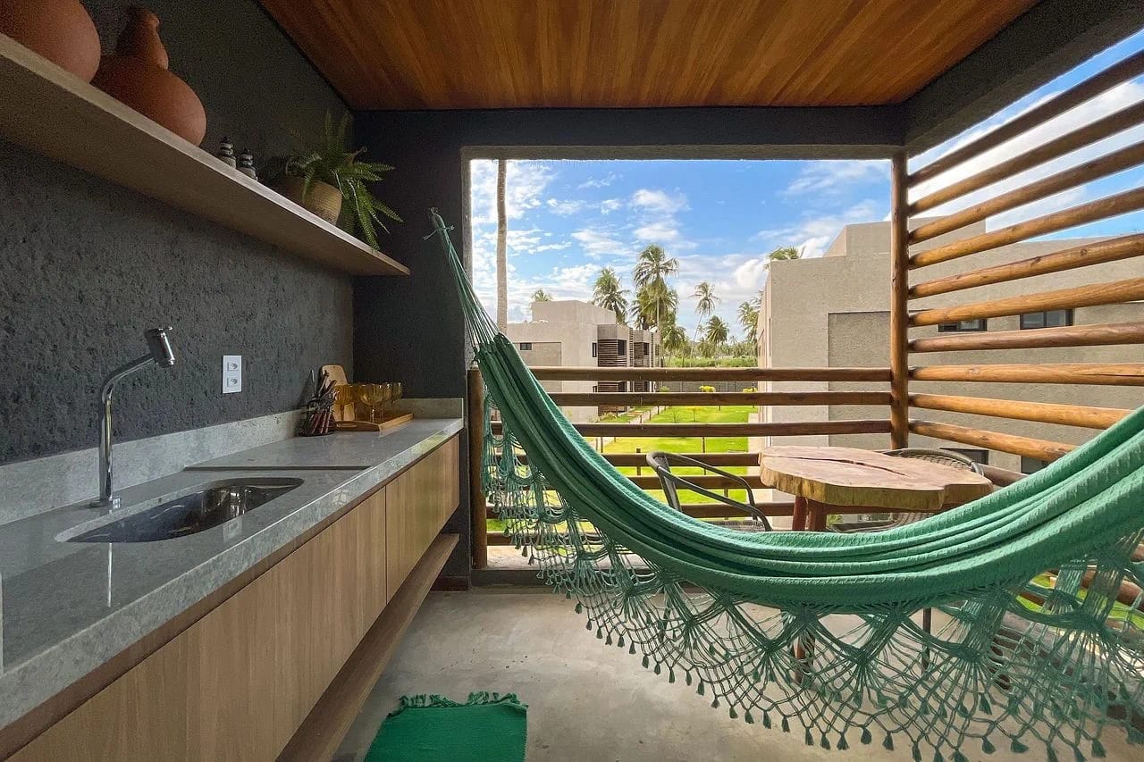 Varanda / Terraço — Apartamento Varanda Manatee em Milagres by Qavi