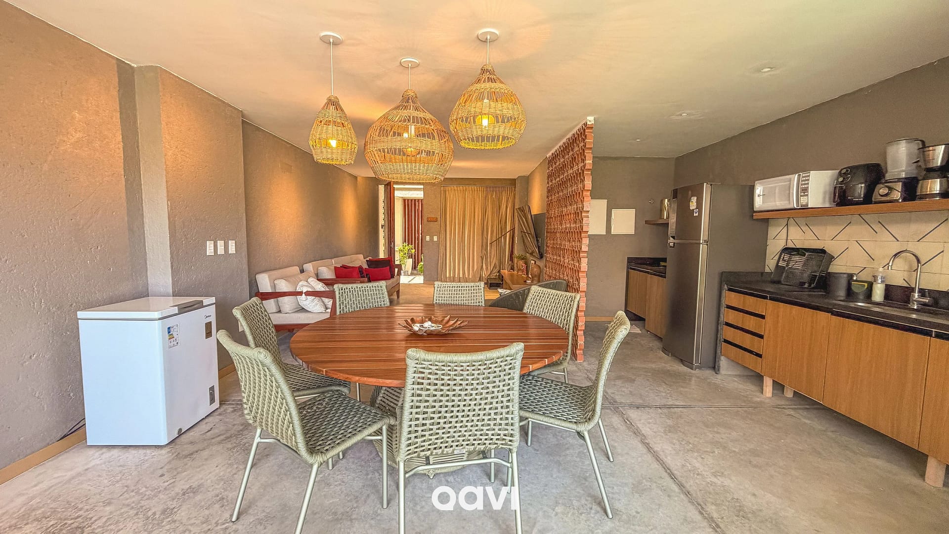 Sala de Estar — Casa Design com Piscina e Jacuzzi Milagres by Qavi