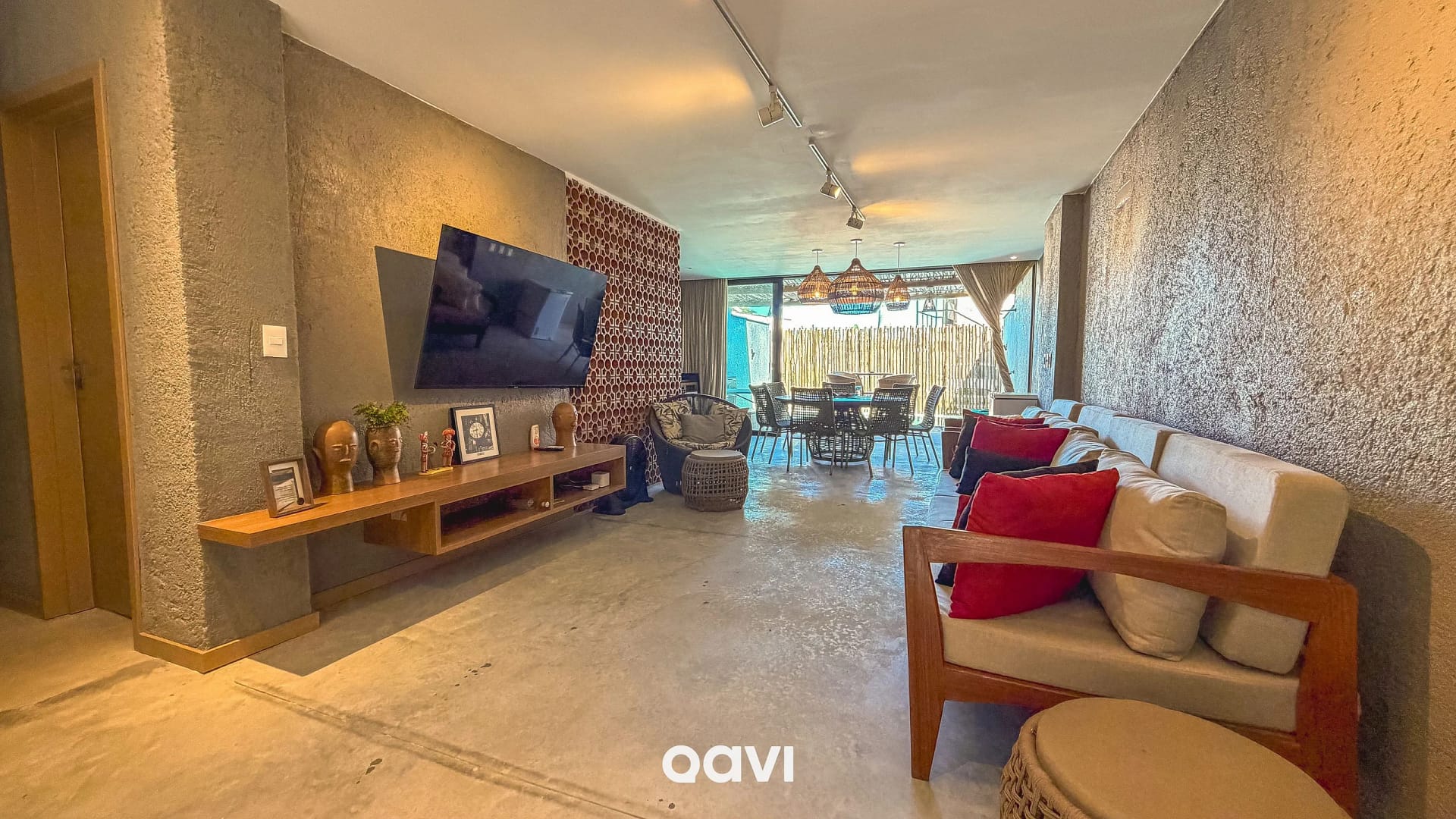 Sala de Estar — Casa Design com Piscina e Jacuzzi Milagres by Qavi