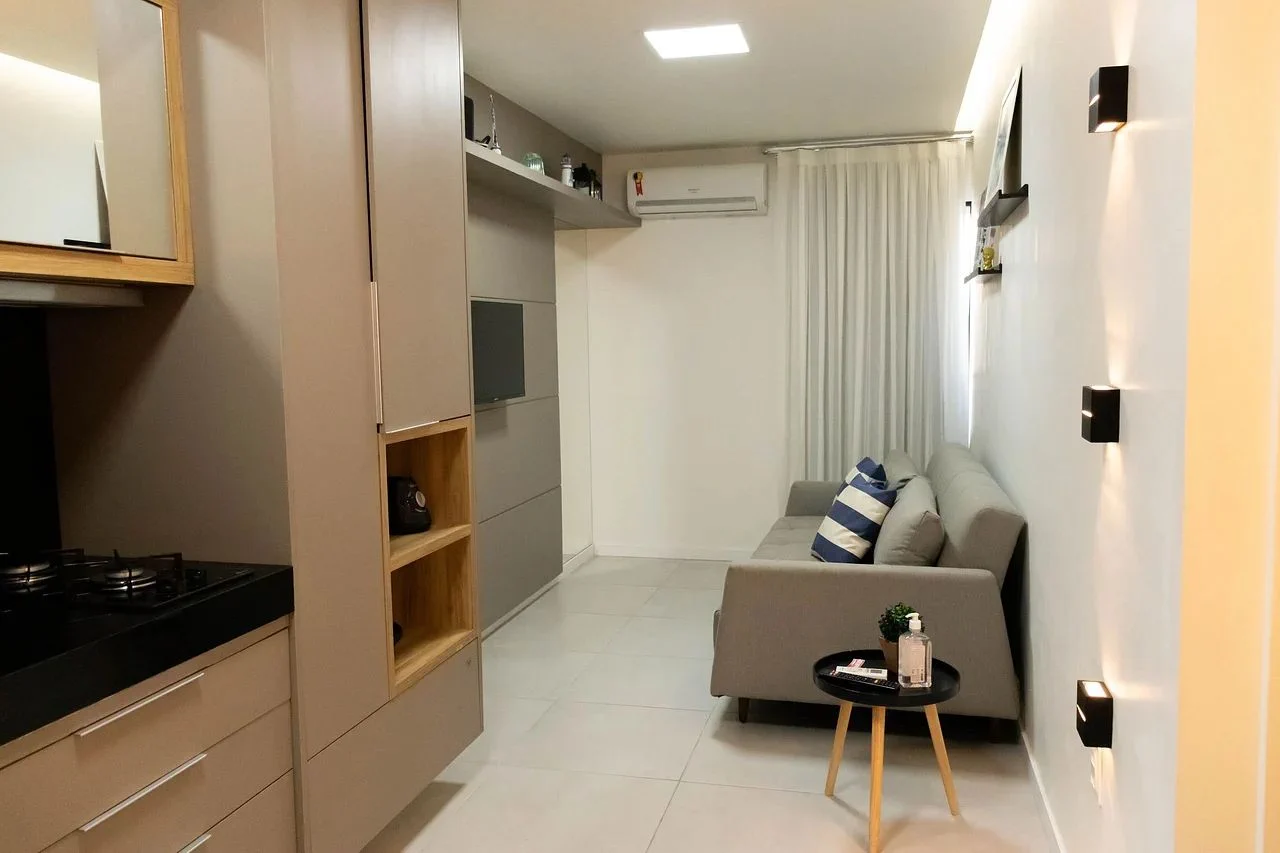 Sala de Estar — Apartamento no Edifício Time em Maceió by Qavi