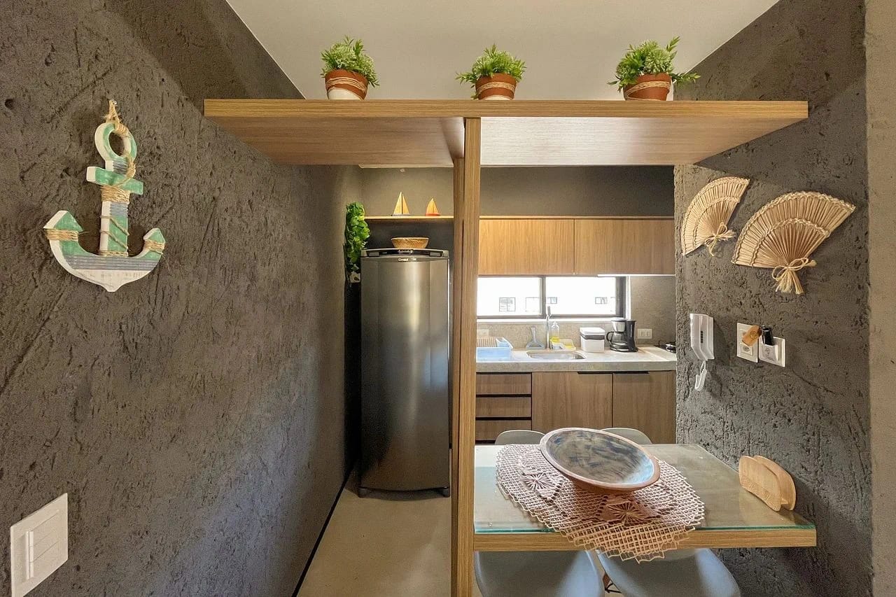 Kitchen or kitchenette — Apartamento Villas Patacho Milagres by Qavi