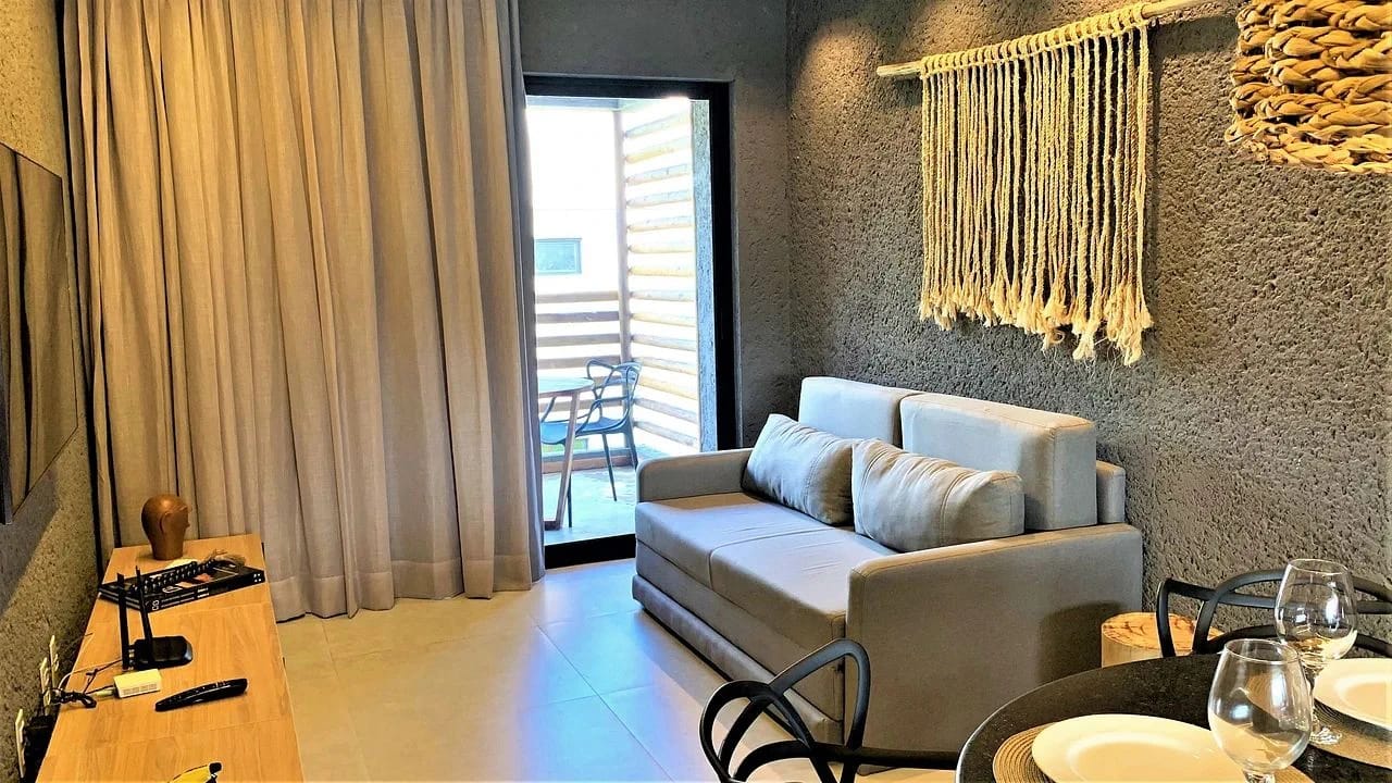 Sala de Estar — Apartamento Varanda Manatee em Milagres by Qavi