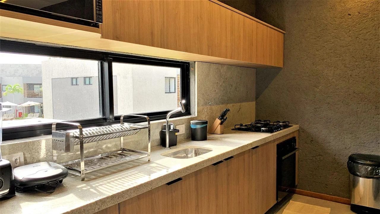 Cocina o kitnet — Apartamento Varanda Manatee em Milagres by Qavi