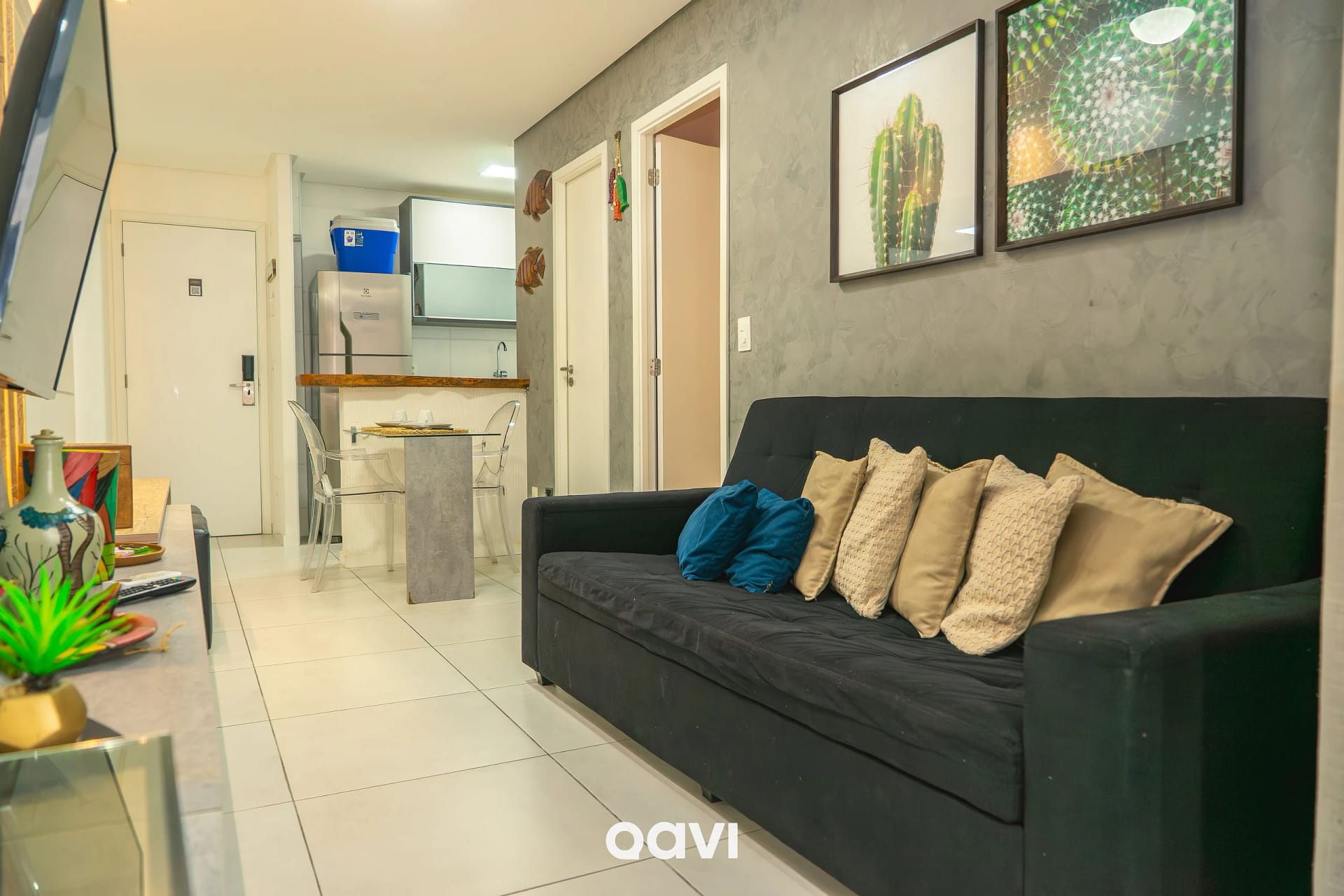 Sala de Estar — Apartamento no Edifício Time em Maceió by Qavi
