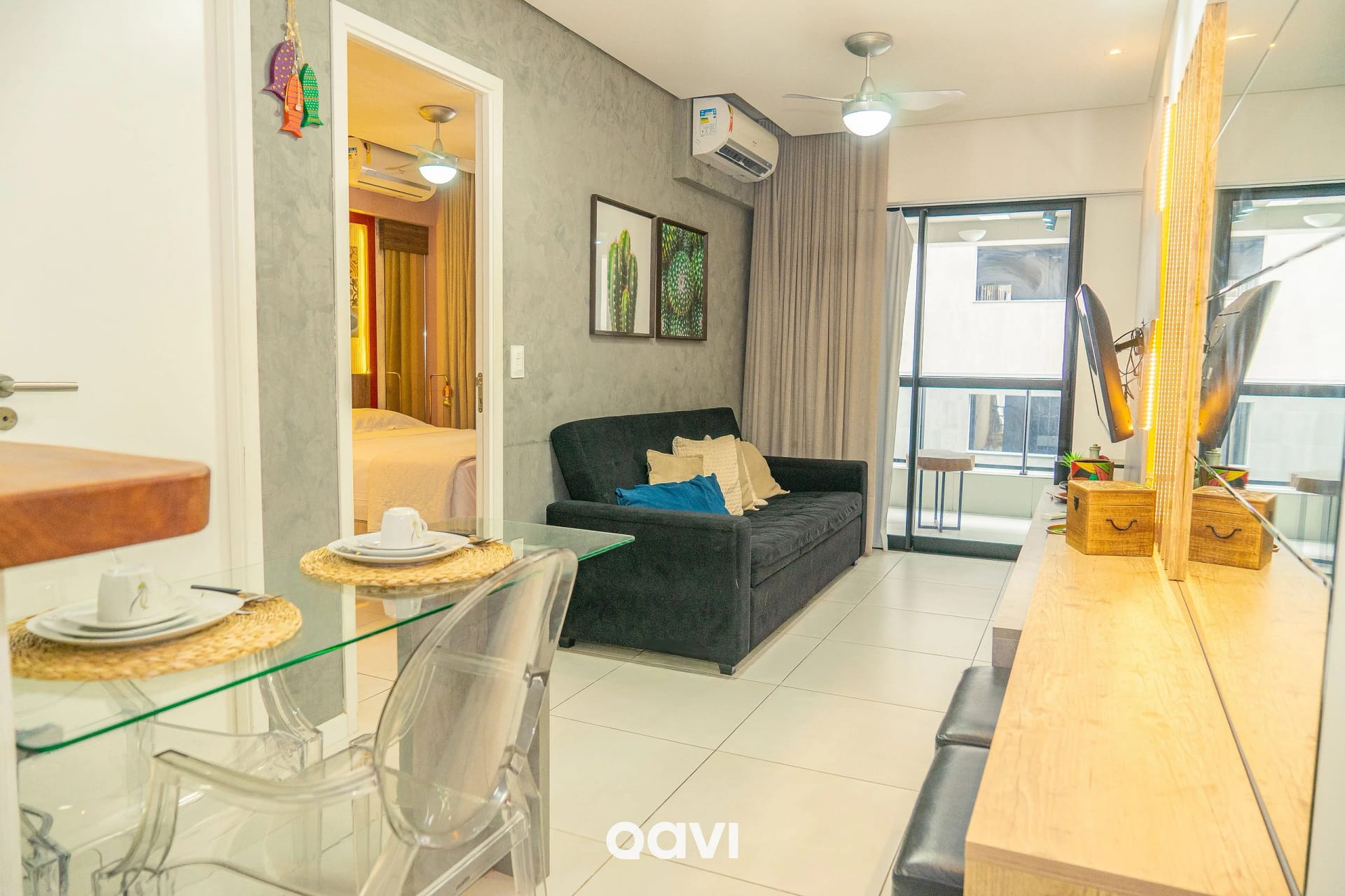 Sala de Estar — Apartamento no Edifício Time em Maceió by Qavi