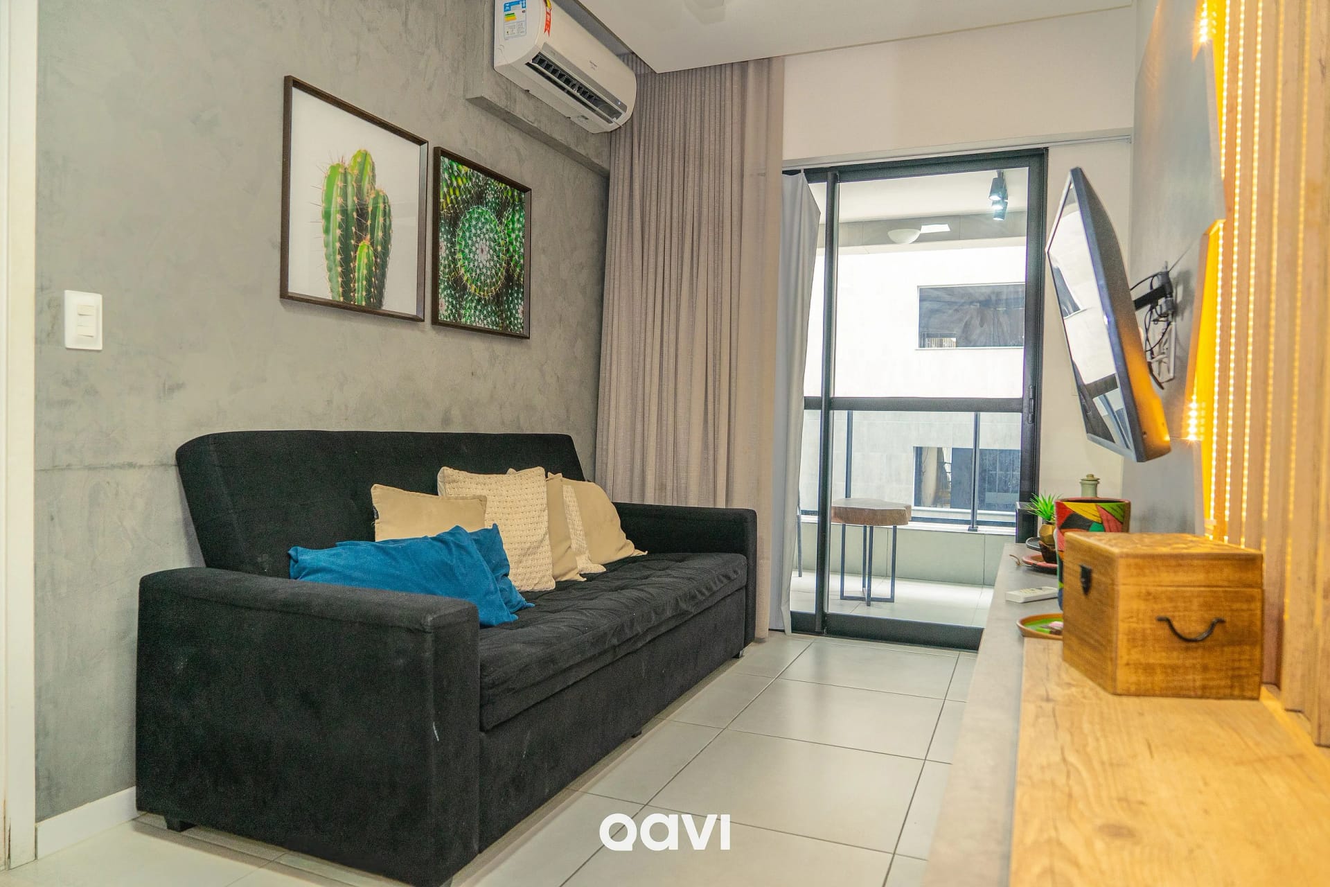 Sala de Estar — Apartamento no Edifício Time em Maceió by Qavi