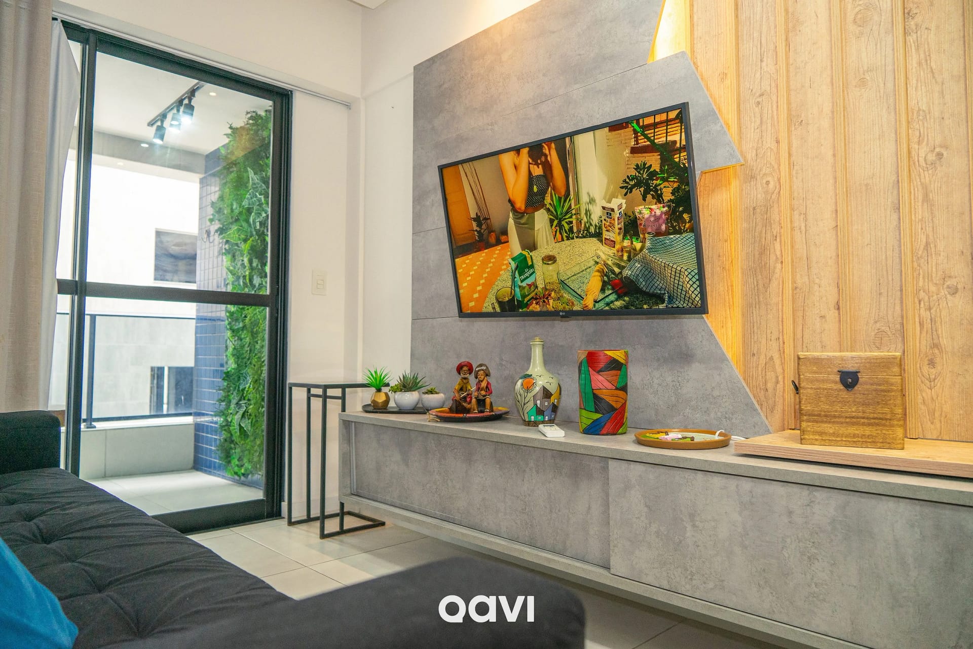 Sala de Estar — Apartamento no Edifício Time em Maceió by Qavi