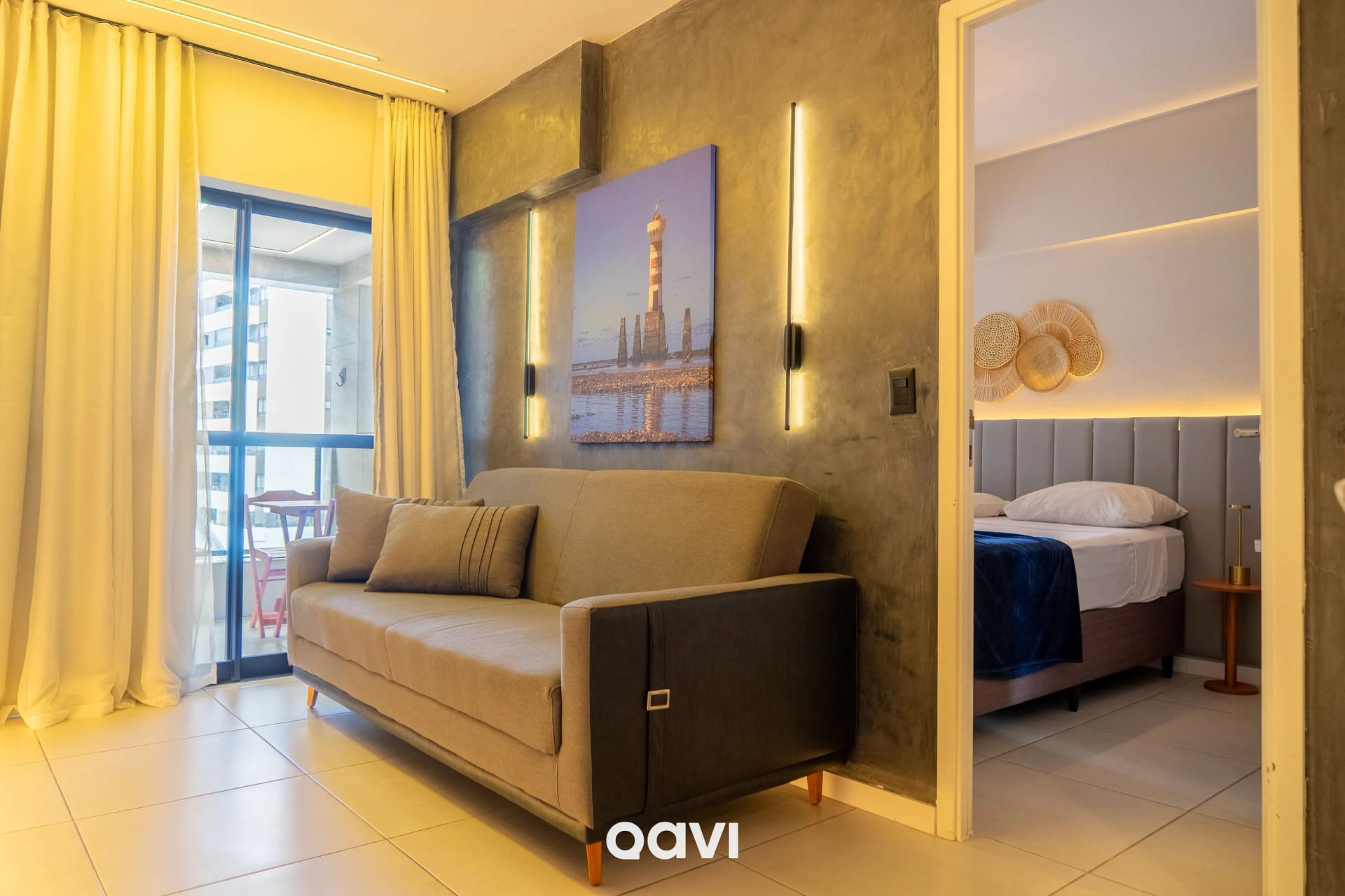 Sala de Estar — Apartamento no Edifício Time em Maceió by Qavi