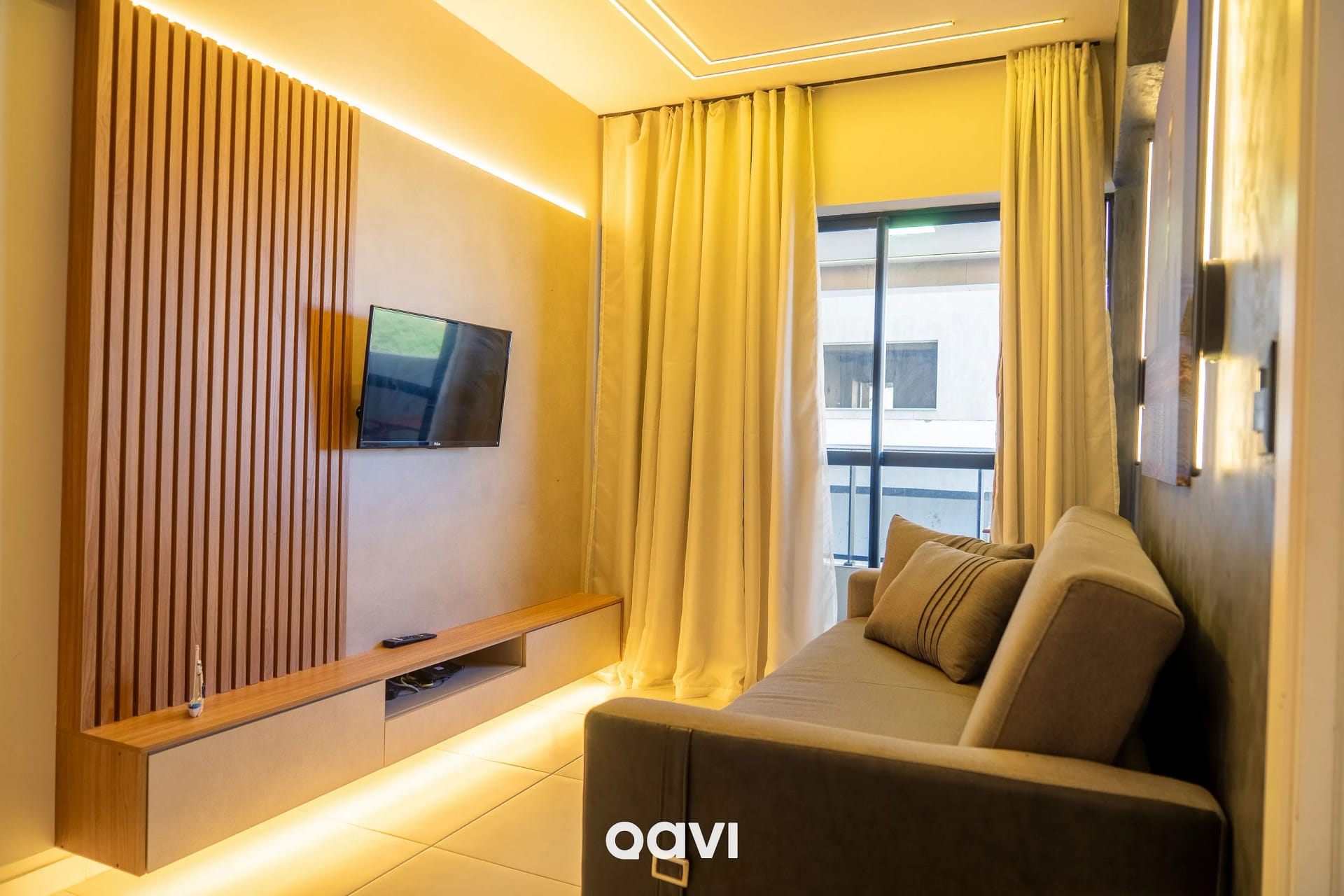 Sala de Estar — Apartamento no Edifício Time em Maceió by Qavi