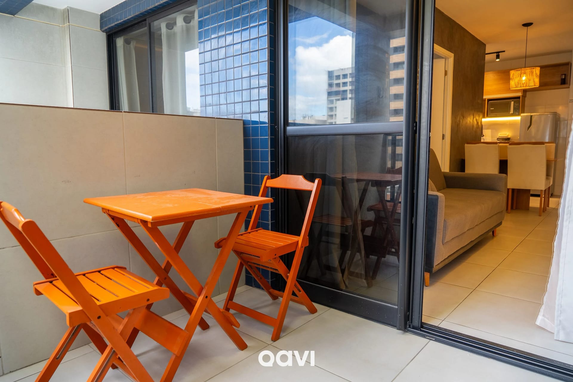 Varanda / Terraço — Apartamento no Edifício Time em Maceió by Qavi