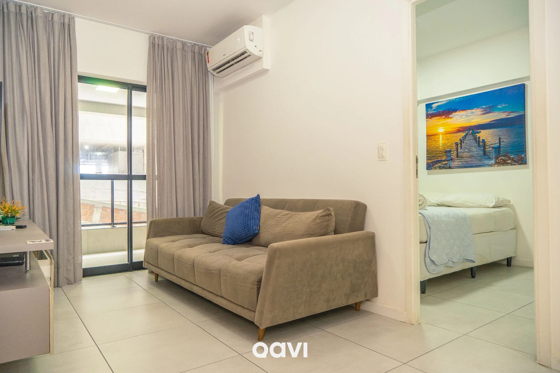 Sala de Estar — Apartamento no Edifício Time em Maceió by Qavi
