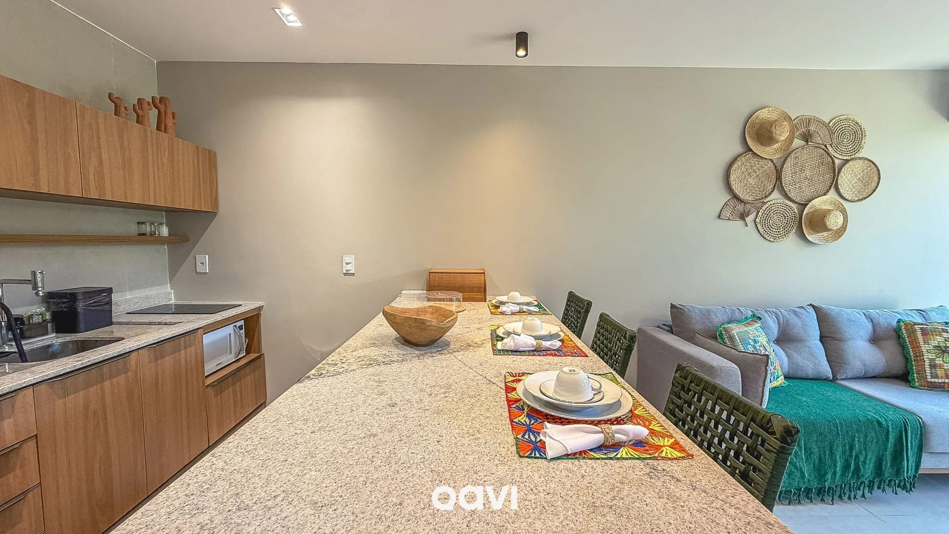 Kitchen or kitchenette — Apartamento Manah Milagres by Qavi