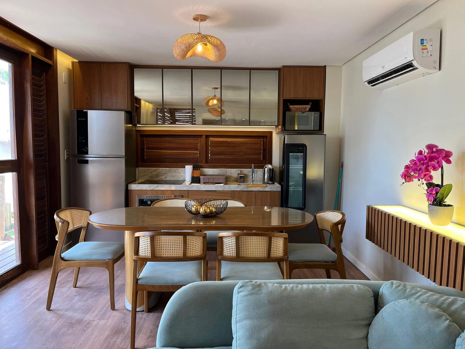 Cocina o kitnet — Chalé Cajueiro Vila Mar Resort by Qavi