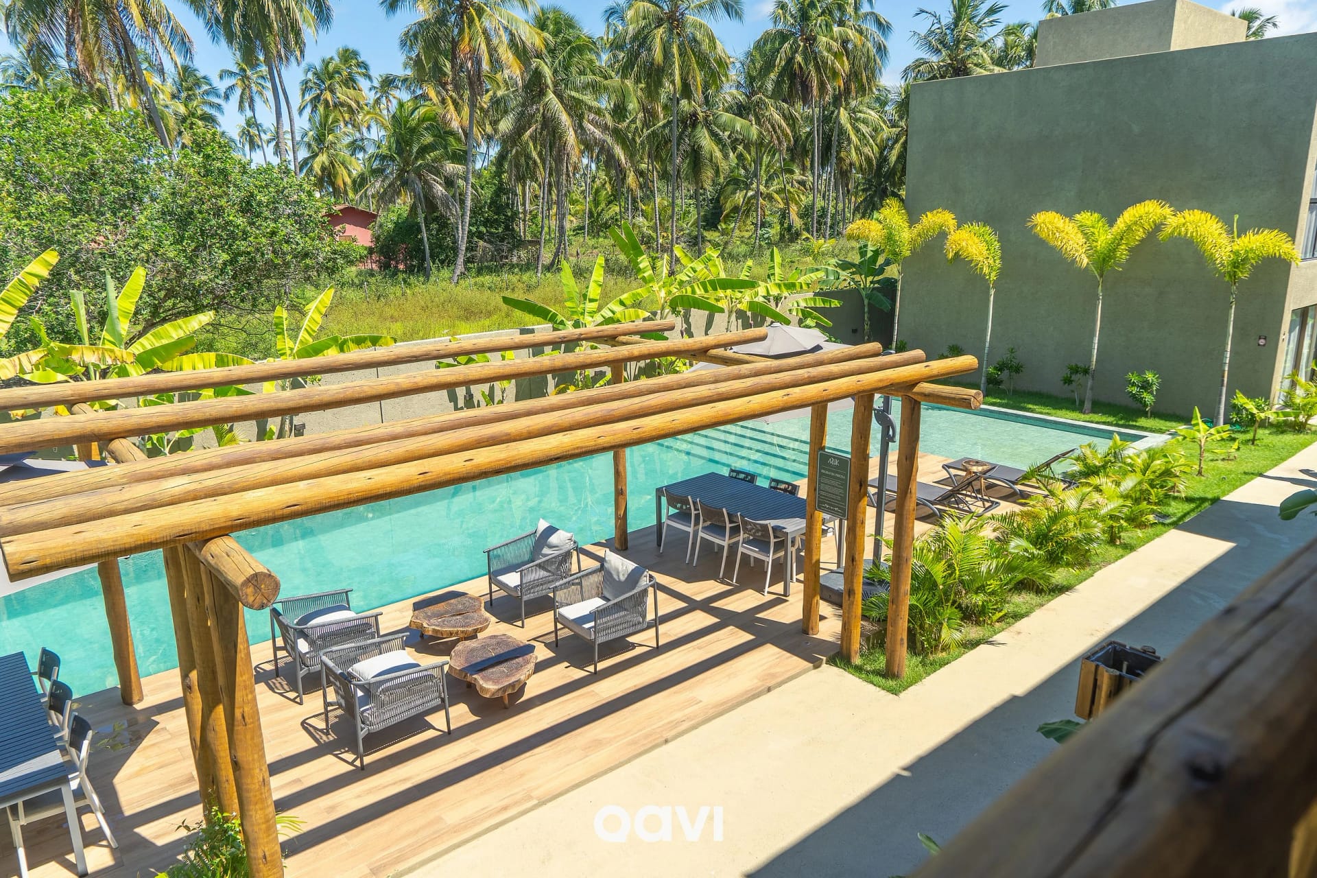 Balcony / Terrace — Apartamento Vista Piscina Azuk Patacho by Qavi