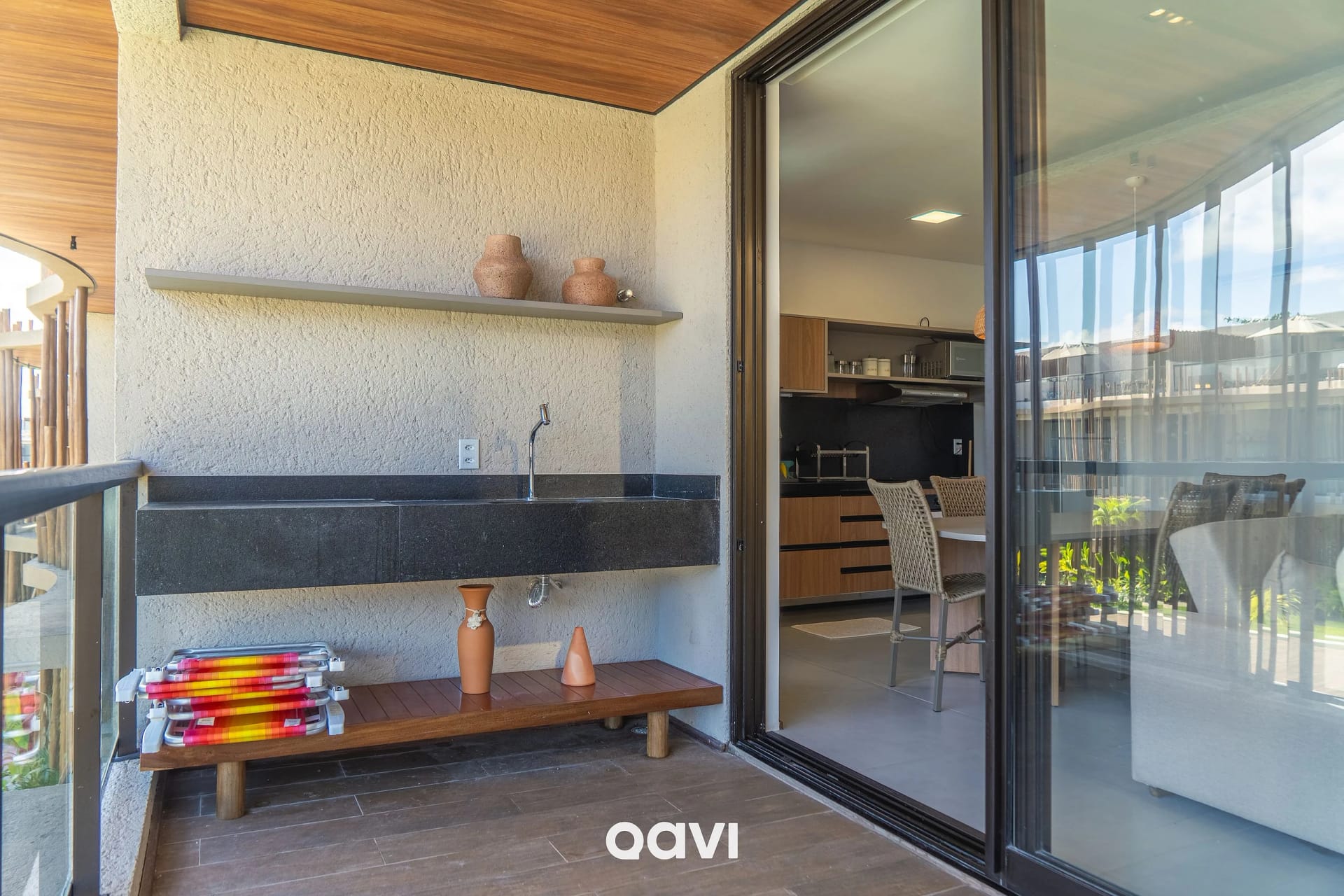 Varanda / Terraço — Duplex com Jacuzzi na Praia de Tatuamunha by Qavi