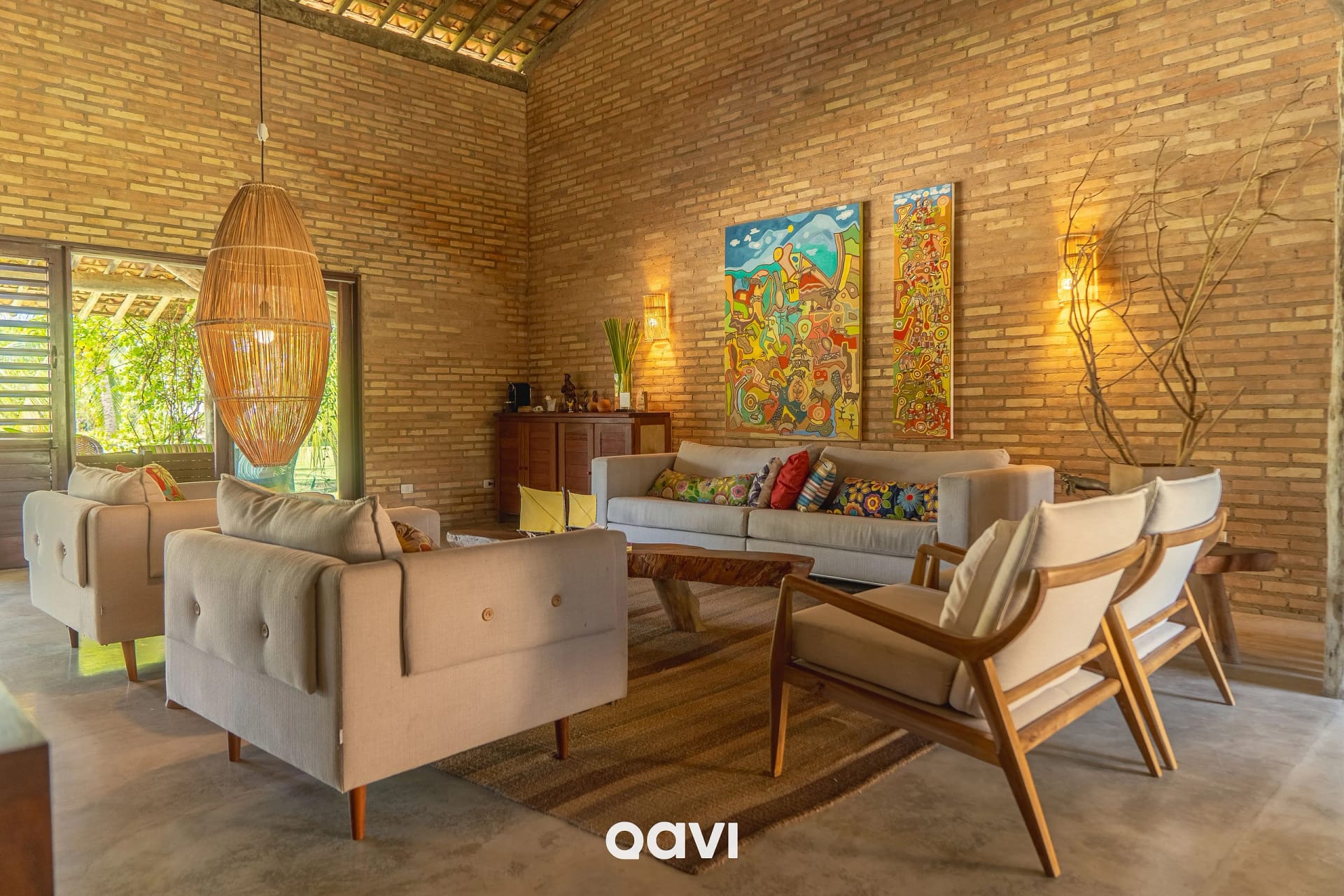 Sala de Estar — Casa Manatí Beira-Mar em Milagres by Qavi
