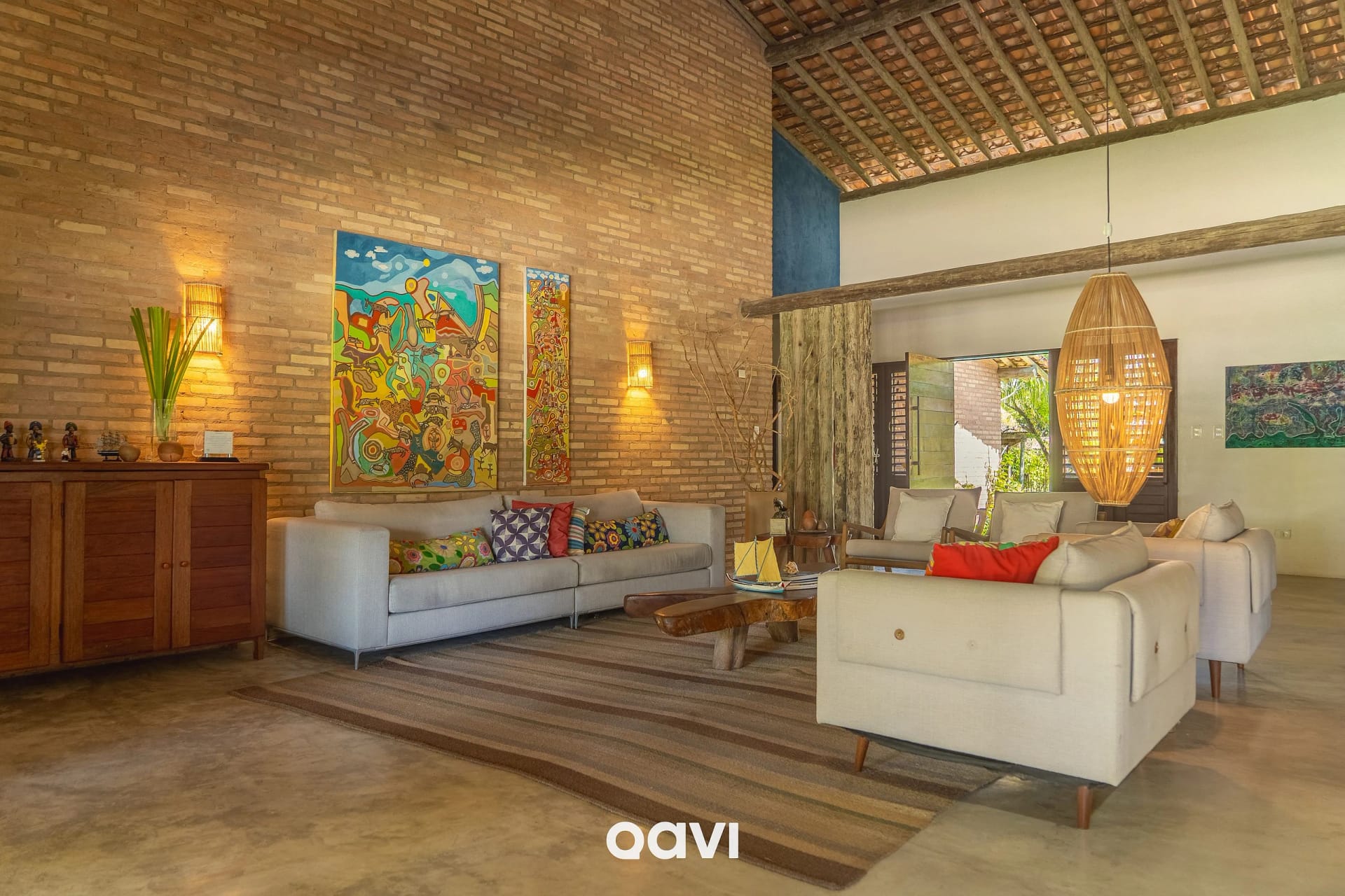 Sala de Estar — Casa Manatí Beira-Mar em Milagres by Qavi