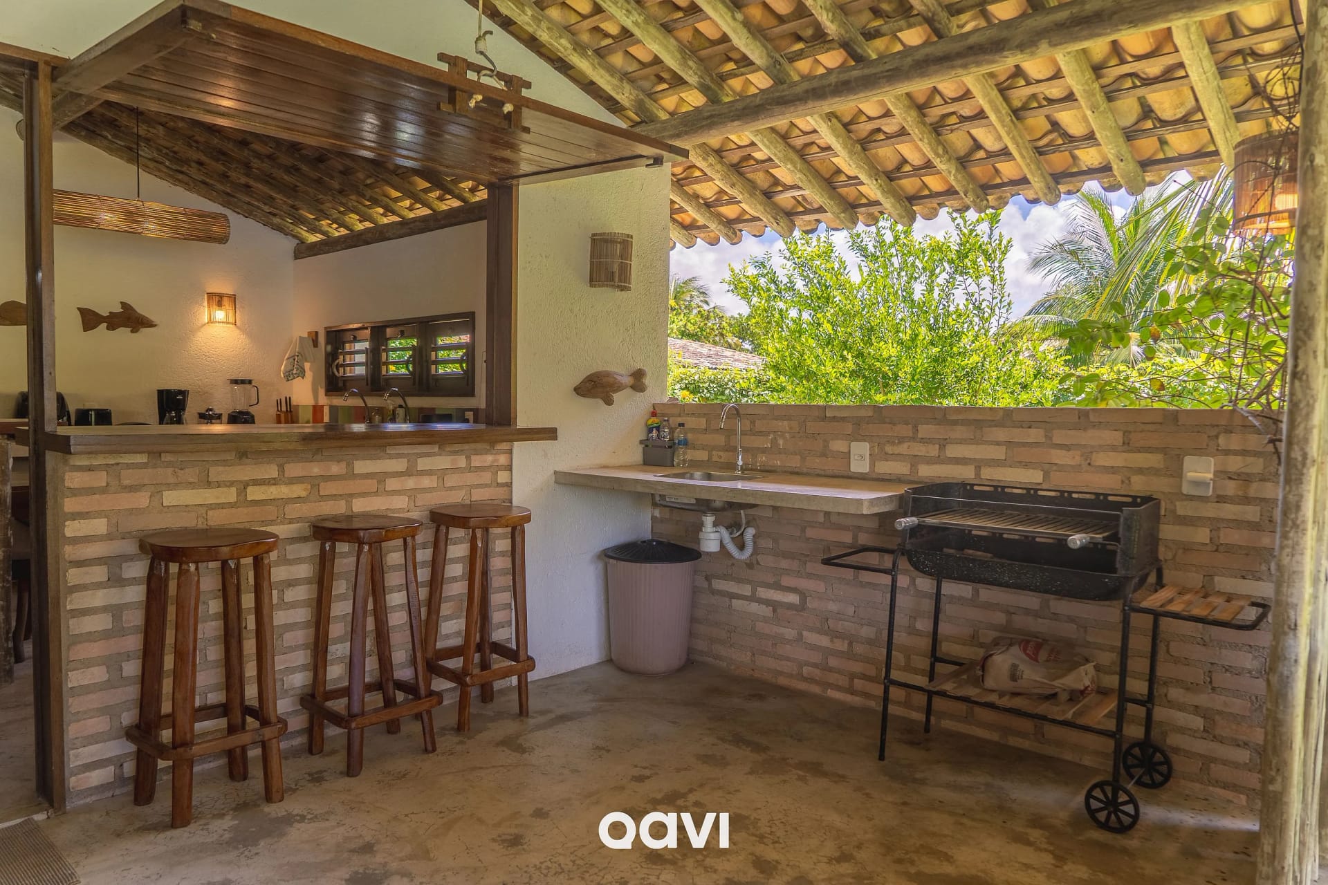 Kitchen or kitchenette — Casa com Piscina Manatí Milagres by Qavi