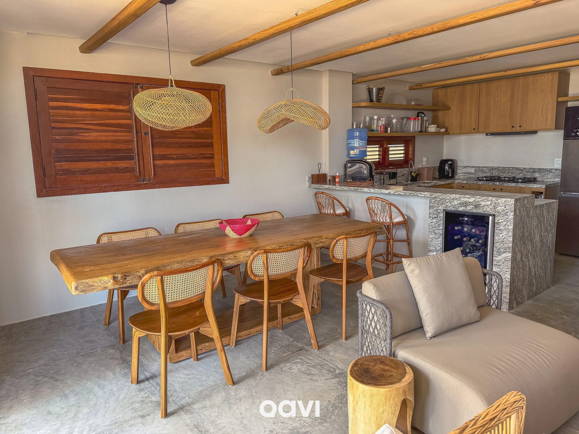Kitchen or kitchenette — Chalé Mandacaru Vila Mar Resort by Qavi
