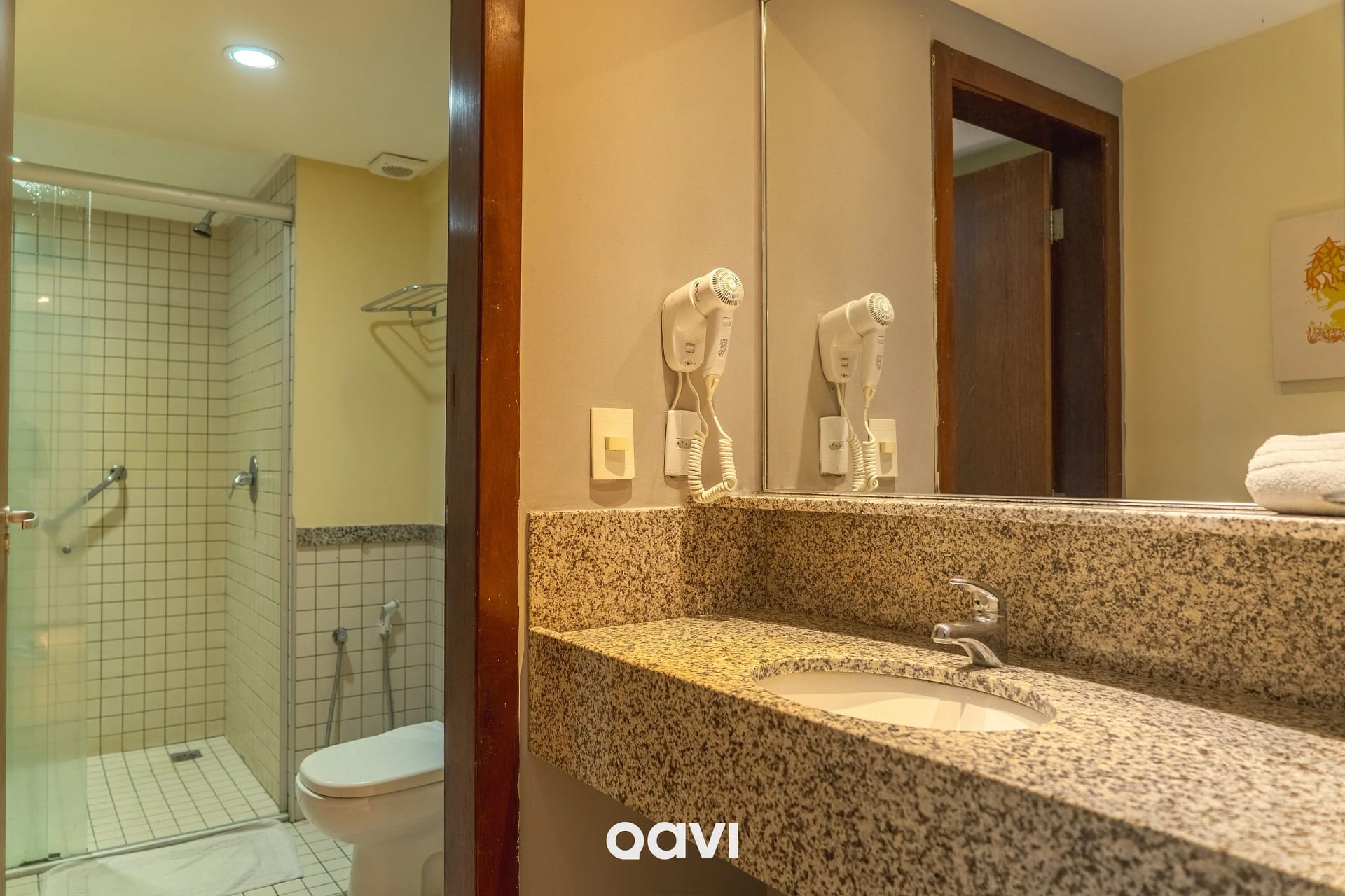 Cuarto de baño — Flat em Petrópolis Vista Parcial Mar - Qavi