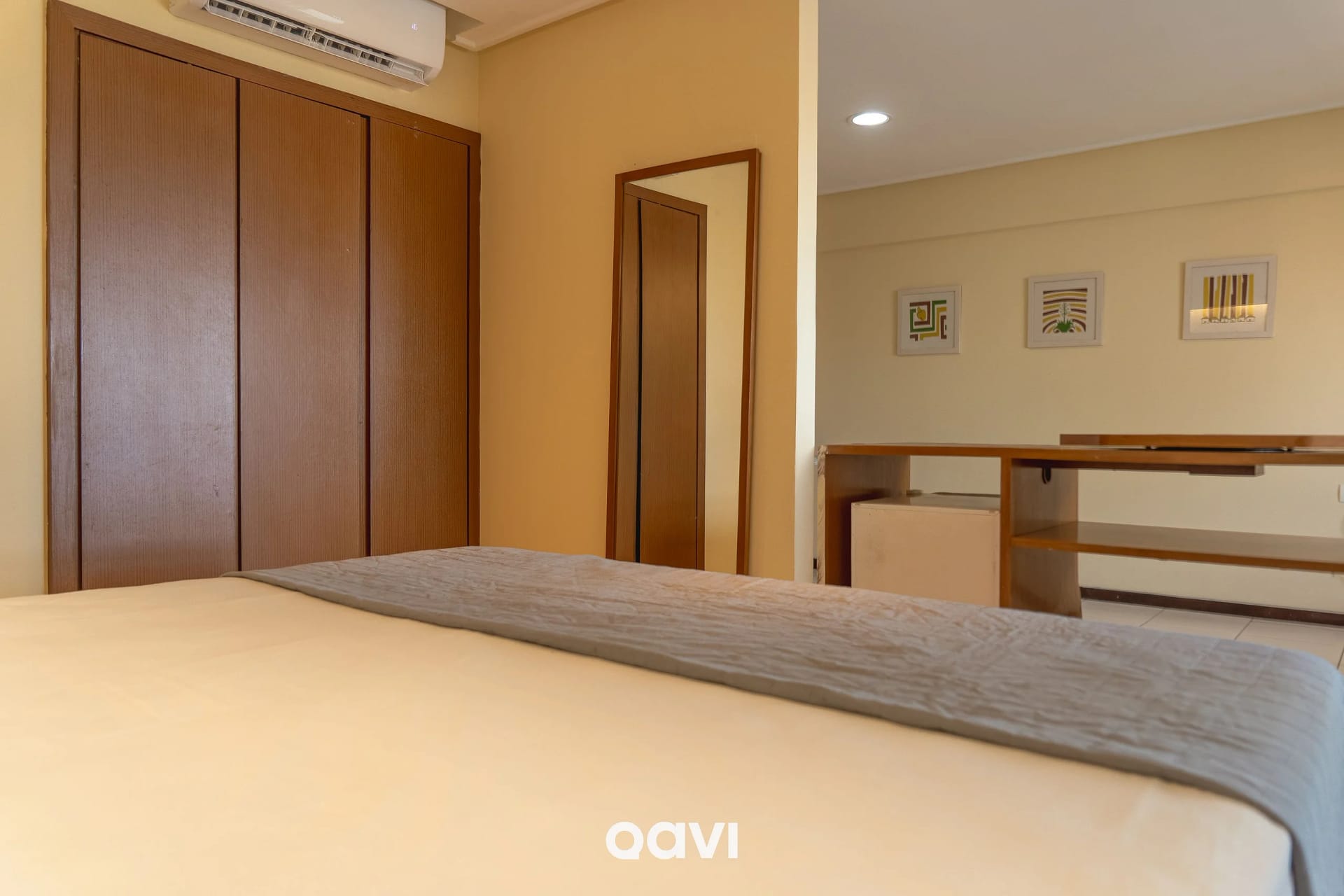Dormitorio — Flat em Petrópolis Vista Parcial Mar - Qavi
